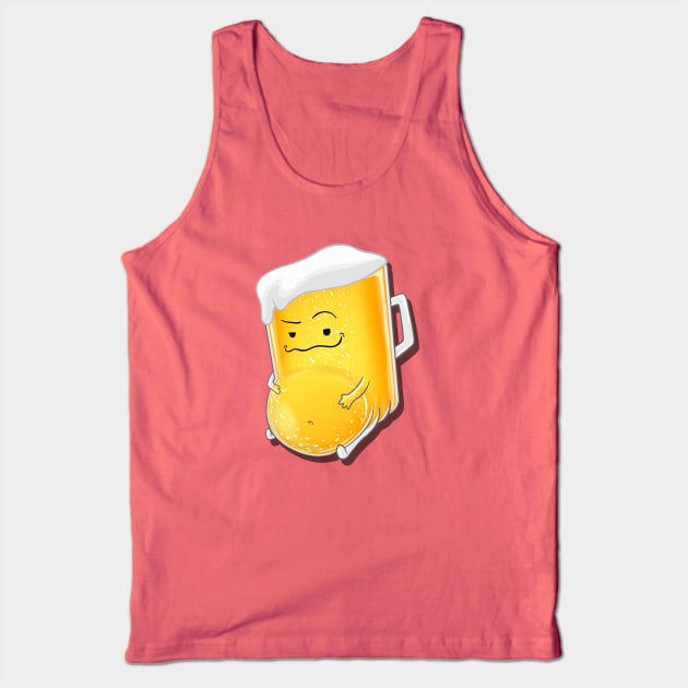 Beer Belly Tank Top by WeFlaps Comics Merch